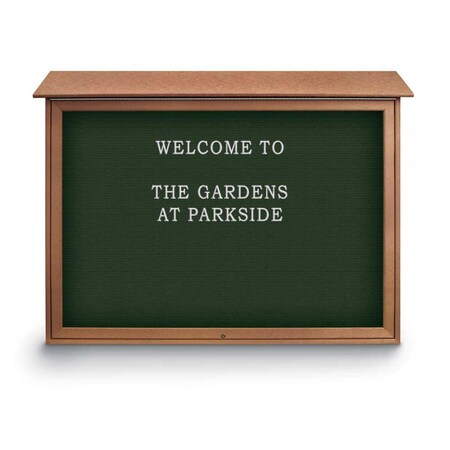 United Visual Products Indoor Enclosed Combo Board, 42"x32", White Frame/Black Porcelain & Buff UVCB4232W-BLKPORC-BUFF